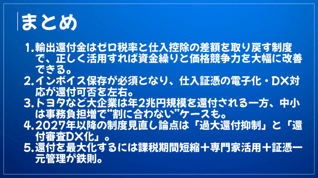 輸出還付金まとめ