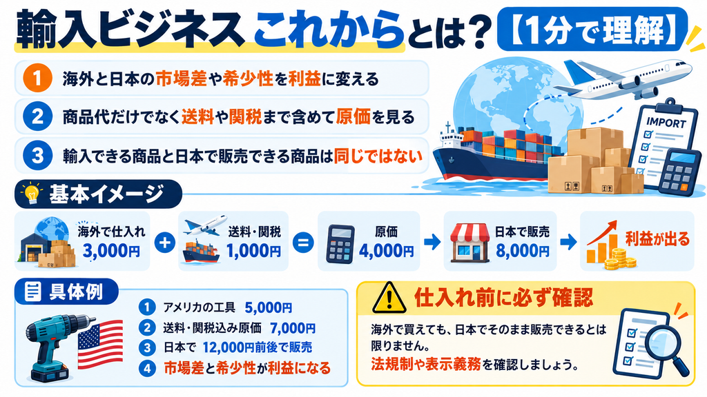 輸入ビジネス これからとは？【1分で理解】